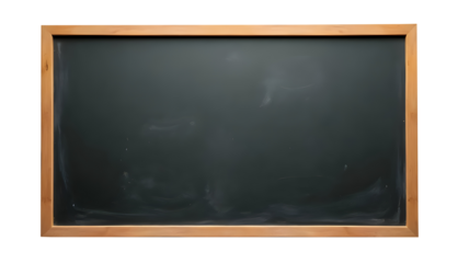 Blank blackboard isolated on transparent backgrouns