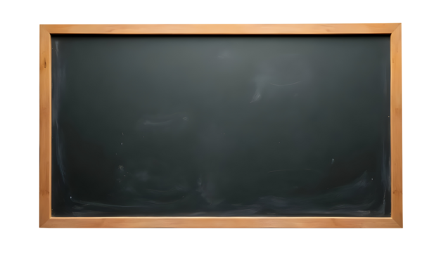 Blank blackboard isolated on transparent backgrouns