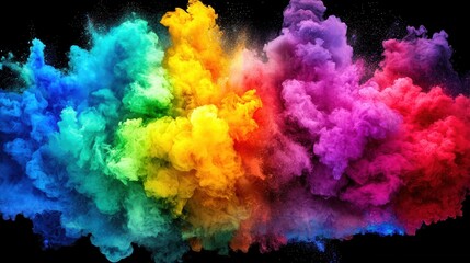 Colorful Watercolor Texture Art Illustration with Smoke and Cloud Pattern in Orange Blue and Yellow for Grunge Wallpaper Design