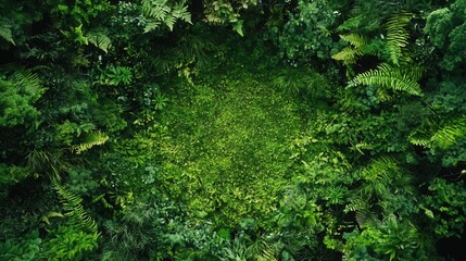 Fototapeta premium Fresh Green Plants and Foliage in a Vibrant Garden Setting