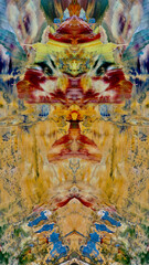 Abstract art background . Hand painting artwork on canvas .