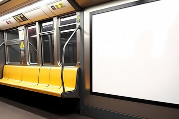 Blank board mock up old bus station