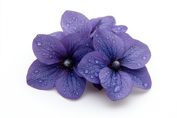 Obraz premium Vibrant purple flowers with water droplets