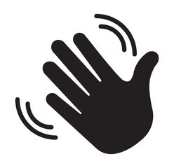 waving hand icon vector icon. 