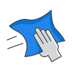 Spot Cleaning – Hand with Cloth Representing Easy Cleaning and Maintenance Transparent PNG