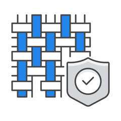 Durable – Woven Fabric with Shield Representing Long-Lasting Materials Transparent PNG