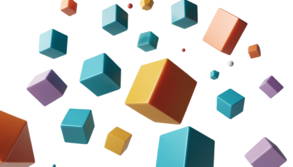 Colorful Cubes in Motion 