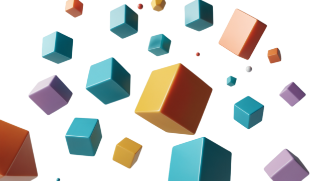 Colorful Cubes in Motion 