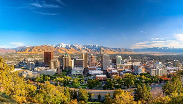 panoramic view of salt lake city utah skyline slc is the capital and most populous city of the u s state of utah and the county seat of salt lake county