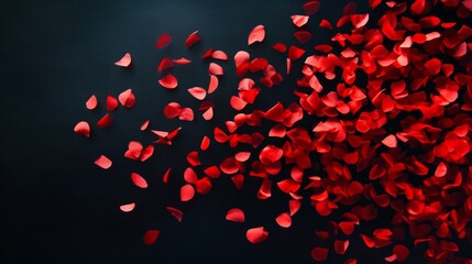 A Wave of Red Confetti Swirling in the Air
