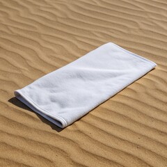White beach towel blank mockup
