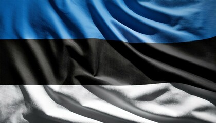 estonian flag fluttering in the wind