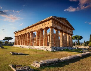 Obraz premium temple of athena paestum italy