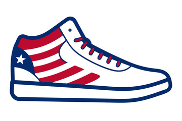 Vector Line Art of Sports Shoe Template 