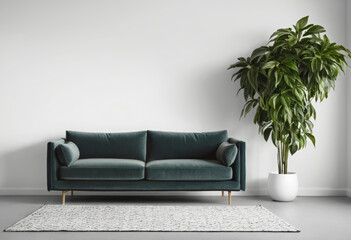 modern living room with sofa