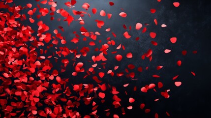 A Wave of Red Confetti Swirling in the Air
