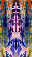 Fototapeta premium Abstract art background . Hand painting artwork on canvas .
