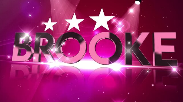 Name Brooke text with star