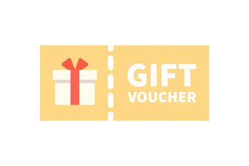 Gift voucher coupon icon. Promo code coupon. Business, sale, discount, special offer, promotion, redeem concepts. Flat vector design isolated illustration.