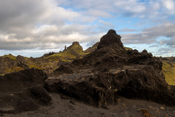 Detail of volcanic rocks, Katla Geopark, Iceland