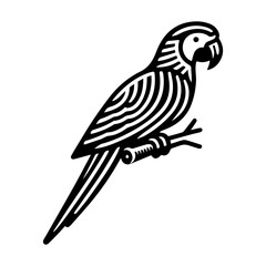 Obraz premium Simple Vector Icon of a Guayaquil Macaw – Logo Design Illustration