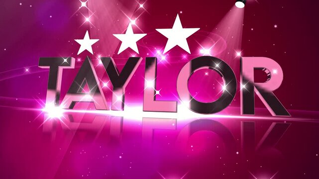 Name Taylor text with the star
