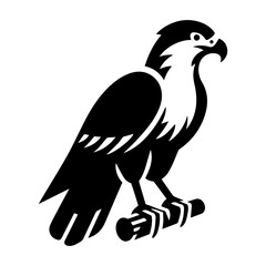 Fototapeta premium Simple Vector Icon of a Galápagos Hawk – Logo Design Illustration