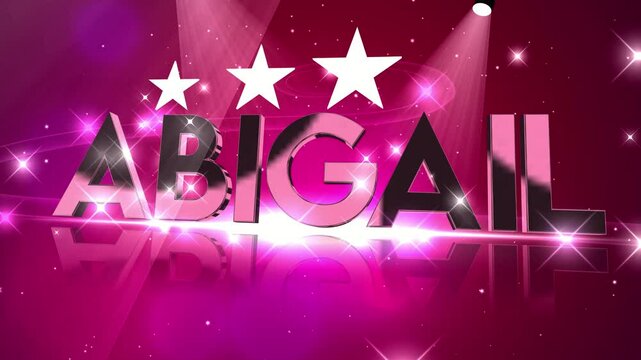 Name Abigail text with the star
