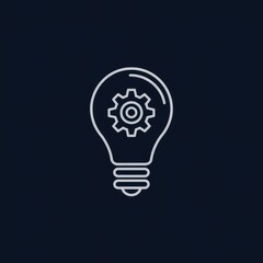 Light bulb and gear symbolizing innovation and technology