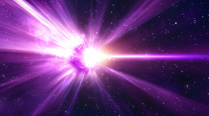 Obraz premium Bright purple energy beams emanating from a plasma ball. Plasma. Illustration
