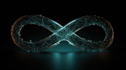 Glowing Infinity Symbol: Abstract Digital Art