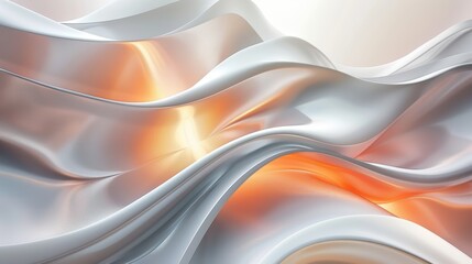 Obraz premium Abstract flowing fabric with soft curves and warm highlights.