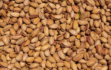 photos of fresh and ripe pistachios taken in the studio environment.