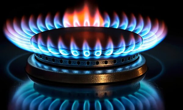 Dancing flame dynamics: vibrant gas burner ignition sequence
