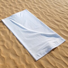 White beach towel blank mockup