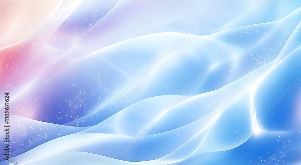 Poster abstract blue and pink wave background with a soft gradient