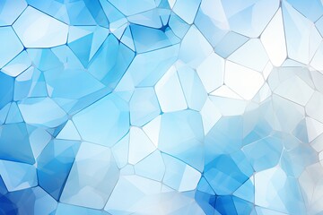 Obraz premium Intricate patterns of crystal blue hues creating a mesmerizing abstract art piece. Generative AI
