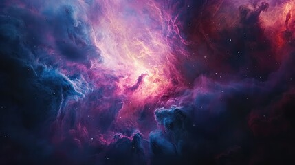 Surreal Cosmic Cloudscape with Vibrant Colors and Ethereal Light Effects Capturing the Beauty of the Universe in a Breathtaking Celestial Scene