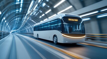 Electric Bus in Tunnel Powered by Renewable Energy