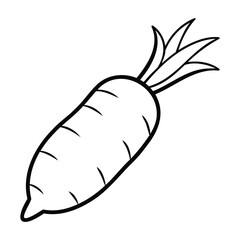 Black and white line art of cassava with leafy stems