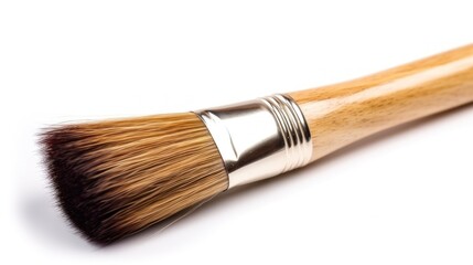 Fototapeta premium High-Quality Wooden-Handled Paint Brush, Close-Up Studio Shot