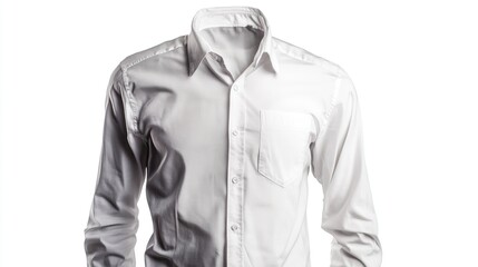Classic White Long Sleeve Dress Shirt: Clean, Crisp, and Ready to Wear