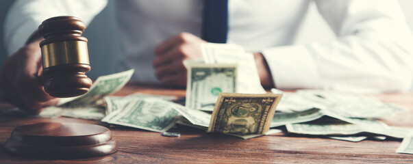 Lawyer receiving money as bribe