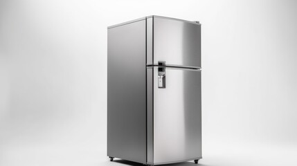 Sleek Stainless Steel Refrigerator: Modern Kitchen Appliance