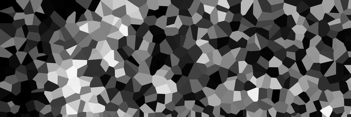 abstract black and white broken stained glass tiles crystal pattern background 