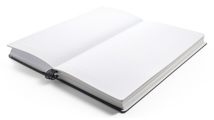 Blank Notebook, Open Pages, Ready for Writing