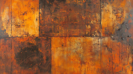 A rusty metal surface with a lot of texture and a dark brown color