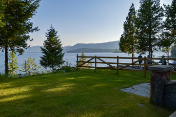 Beautiful views of Little Bitterroot Lake, Lions Youth Camp in Marion, Montana, United States