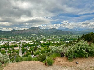 Gorgeous green view of Durango, Colorado on a sunny summer day, United States