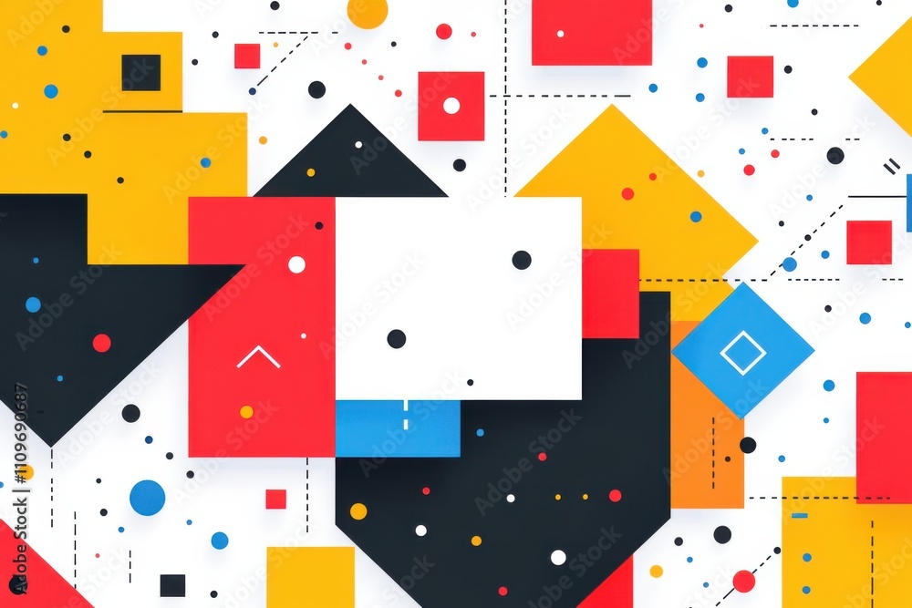 Poster colorful geometric abstract background with overlapping squares
